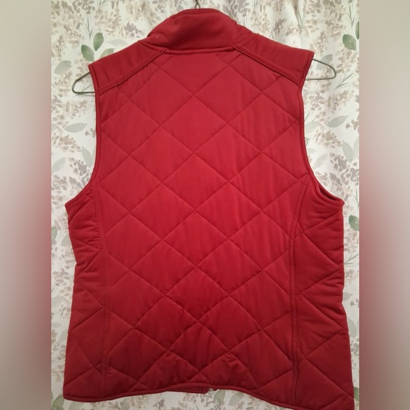 Lauren Ralph Lauren Quilted Burgundy Vest Size Large - Picture 3 of 9